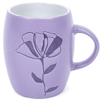 Keramický hrnek s dekorem Flower, fialová Keramický hrnek s dekorem Flower, fialová