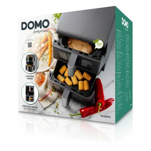 DOMO DO550FR vertikální dvojitá horkovzdušná fritéza