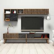 Ściana telewizyjna Milan Walnut and Black