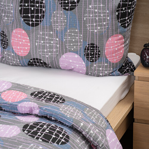 4Home Krep posteljnina Pink illusion, 160 x 200cm, 70 x 80 cm