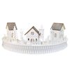 Lesnata LED-dekorativni element Vesnička skostelíkom, 40 x 14 x 20 cm, polkrog