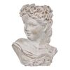 Cap de femeie din beton Bysta, diametru 23 cm, 23x 17 x 30 cm
