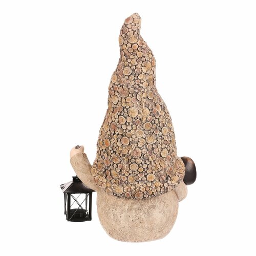 Škrat z lopatico in svetilko za svečo, poliresin,30 x 20 x 50 cm