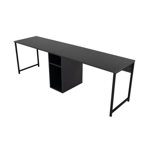 Pracovný stôl Twin Anthracite and Blackfarbe