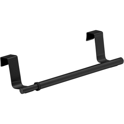 Suport reglabil pentru prosoape Wenko din oțelinoxidabil 22-35 cm, negru