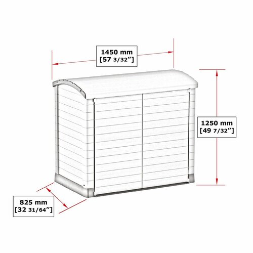 Duramax Kunststoff-Aufbewahrungsbox StoreAway braun, 1200 l