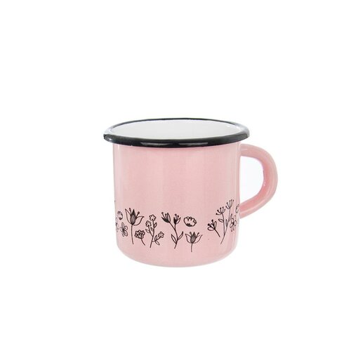 Orion Becher Emaille WIESE 8 cm, rosa