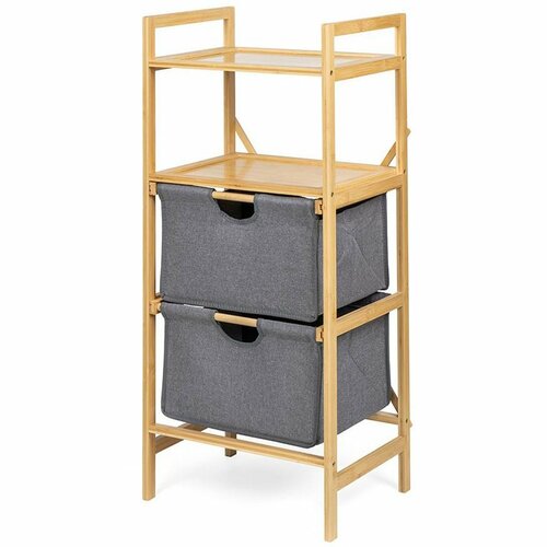 Kúpeľňová polica WABISABI TOWER BOX, bambusová