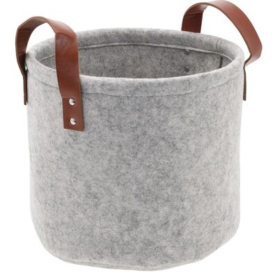 Koszyk dekoracyjny Feltie jasnoszary, 25 x 25 x 23 cm