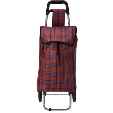 Nákupná taška na kolieskach Tyra červená, 35 x 95 x 28 cm