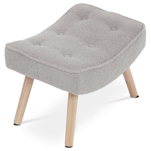 Fußhocker Bouclé GREY2, grau