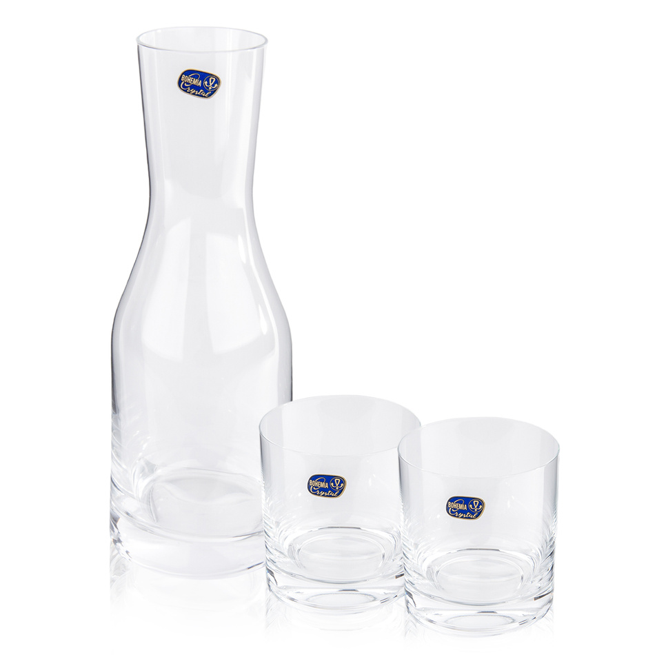 Obrázok Bohemia Crystal Sada 2 pohárov a karafy Wellness, 850 ml