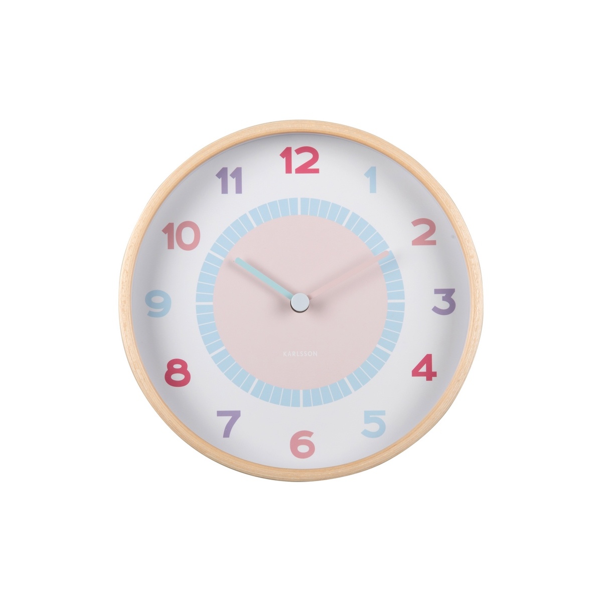 Dizajnové nástenné hodiny Karlsson 5963MC svetlomodré, priemer 25 cm