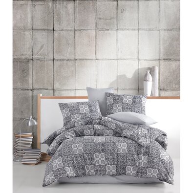 BedTex Bombažno posteljnino Ceramica siva, 220 x200 cm, 2 kos 70 x 90 cm