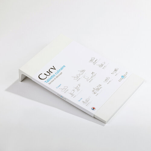 Zahnuté lopárik Curve 23 x 35 cm, biele