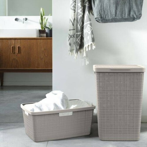 Curver Kôš na čistú bielizeň Jute 46 l, taupe