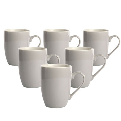 Altom Zestaw kubków porcelanowych Monokolor 300 ml, szary, 6 szt.
