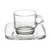 Orion Set of 6 Cozy glass mugs with saucers, 0.091