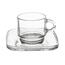 Orion Set of 6 Cozy glass mugs with saucers, 0.091ml