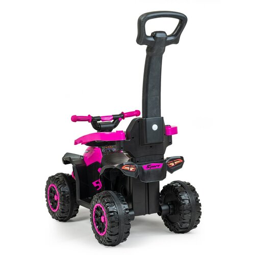 Leżaczek Baby Mix Mega z prowadnicą, różowy