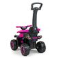 Leżaczek Baby Mix Mega z prowadnicą, różowy