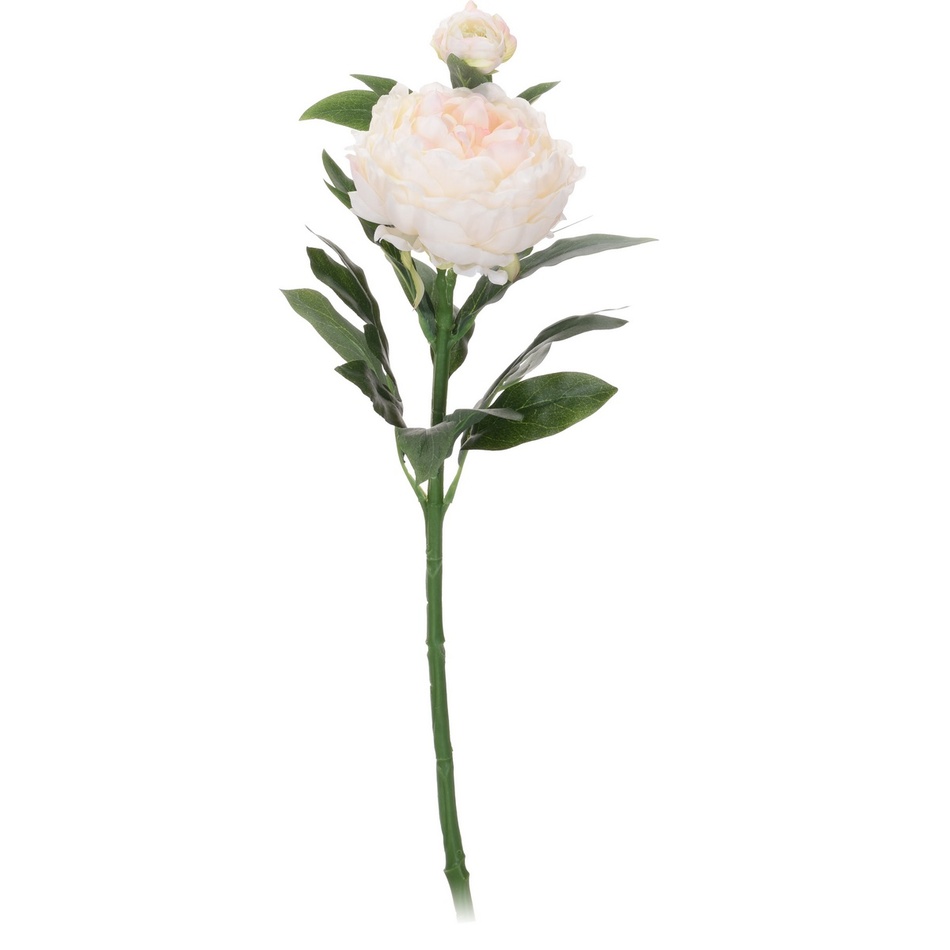 Floare artificiala Bujor, alb, 61 cm