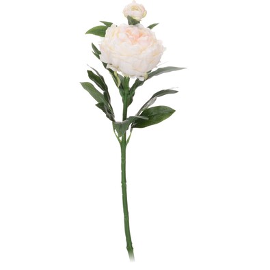 Umělá květina Pivoňka bílá, 61 cm