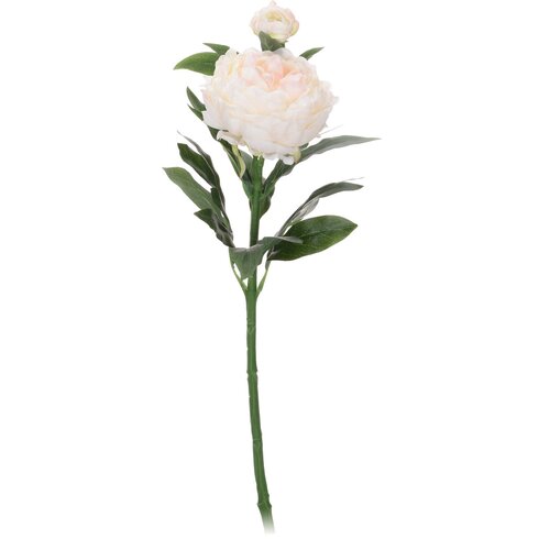 Floare artificială Bujor, alb, 61 cm