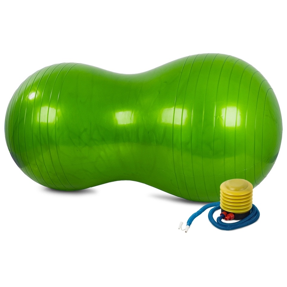 Levně Gymnastický míč Peanut s pumpičkou, zelený
