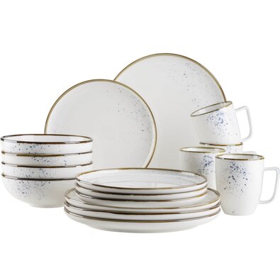 Mäser 16dielna sada riadu Pintar White modré bodky