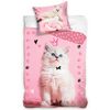 Бавовняна постільна білизна Kitty Princess, 140 x 200 см, 70 x 90 см