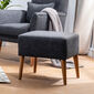 Taburet Zeni Puf Dark Grey