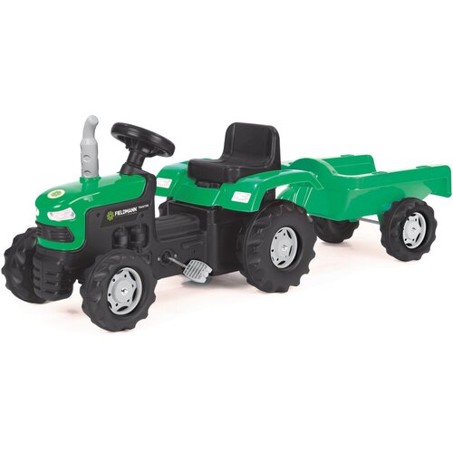 Buddy Toys BPT 1013 Gehbarer Traktor mit WagenFeldmann, grün