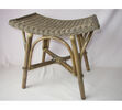 Taboret rattanowy wyplatany ciemnobrązowy