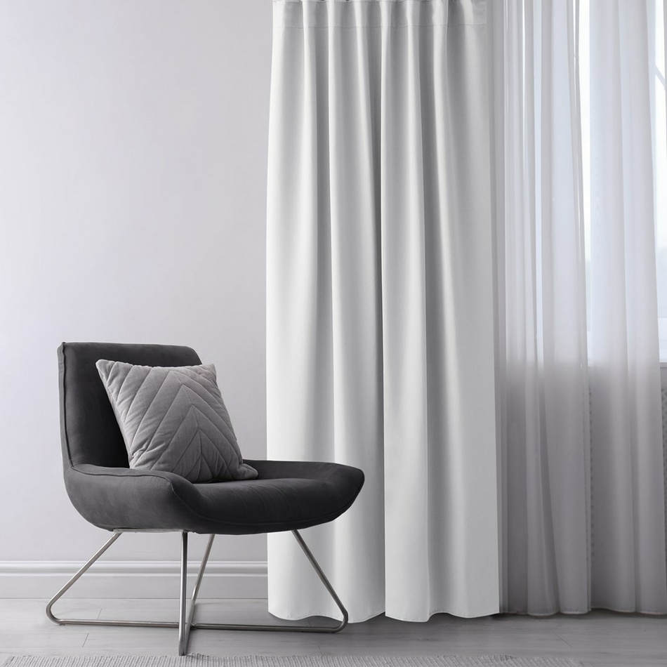 Restilo Zasłona Blackout EYELETS biały, 140 x 245 cm