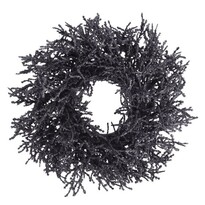 Vianočný dekoračný veniec Monza pr. 25 cm, tm. sivá Vianočný dekoračný veniec Monza pr. 25 cm, tm. sivá