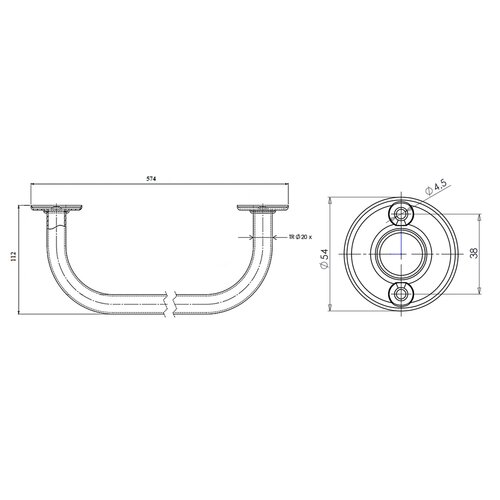 AQUALINE 8010 törülközőtartó 50 cm, fehér