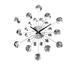 Nástenné hodiny Lavvu Crystal Sunlight LCT1080   strieborná,pr. 49 cm