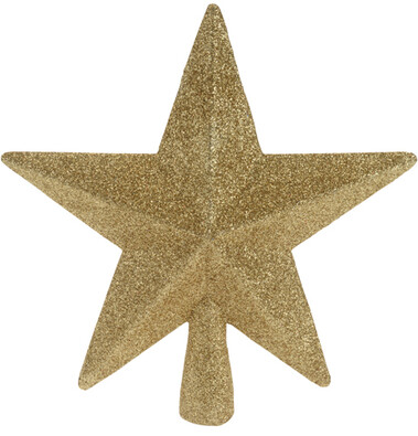 Hviezda na strom zlatá 19 cm