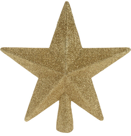 Hvězda na strom zlatá 19 cm