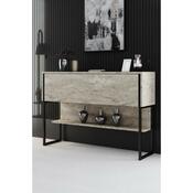 Luxe Travertine és fekete komód