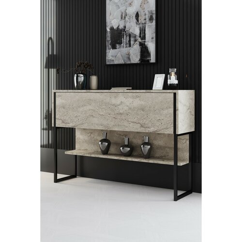 Komoda Luxe Travertine and Black