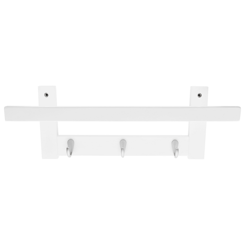 Wandregal Joda 2, Bambus, weiß, 48,5 x 8 x 12 cm