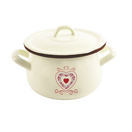 Orion Smaltovaný hrniec s pokrievkou Tonča, 18 cm