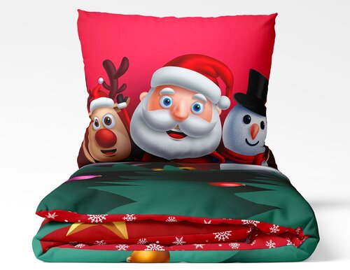 Vianočné bavlnené obliečky Pozdravy zo Severného Pólu, 140 x 200 cm, 70 x 90 cm