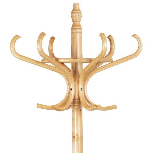 Dřevěný masivní věšák přírodní, 185 cm