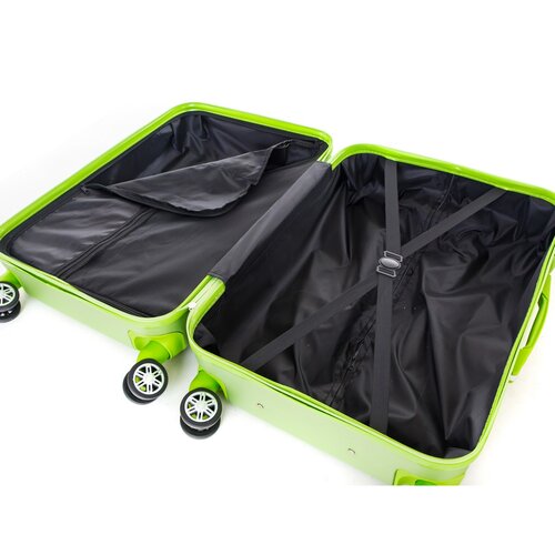 Pretty UP Cestovní skořepinový kufr ABS21 L, zelená