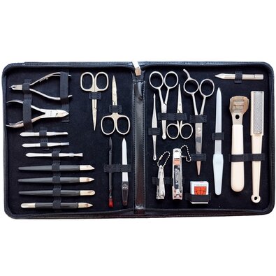 Set de manichiură și pedichiură Kellermann 9410 PN 24 buc, negru