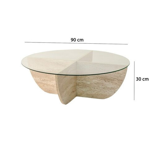 Konferenční stolek Lily Travertine