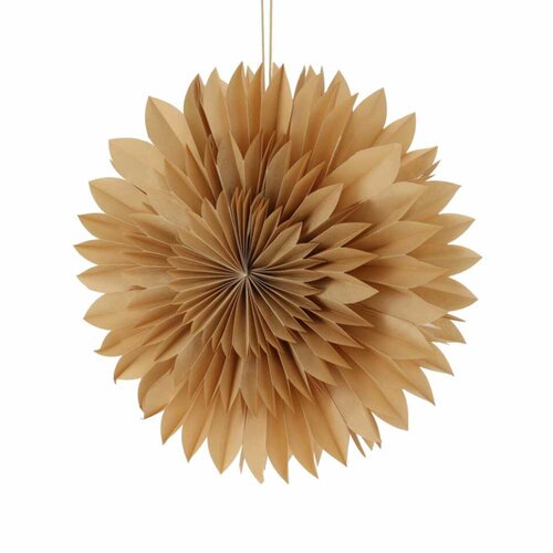 Dekoracija viseča papirnata zvezda Gold, 50 cm